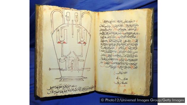 The library was home to many groundbreaking texts, such as this book of "ingenious inventions", published in 850 (Credit: Photo12/Universal Images Group/Getty Images)